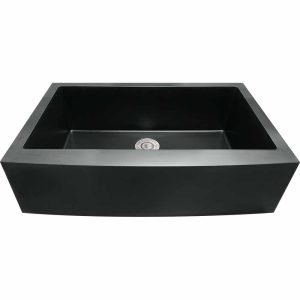 33″ Black Granite Composite Farmhouse Apron Sink GA3320BLK