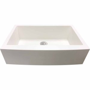 33″ White Granite Composite Farmhouse Apron Sink GA3320W