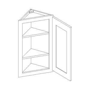 Montgomery Grey Elite Angle Wall Cabinet 12"W x 36"H