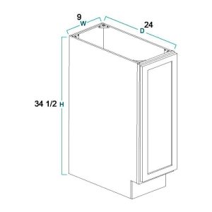 Base Full Height Door Cabinet 9"