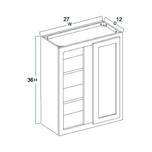 BLW2736 - Wall Blind Corner Wall Cabinet 27" x 36"