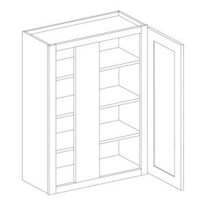 Vanderbilt Driftwood Grey Blind Corner Wall Cabinet 27"W x 42"H