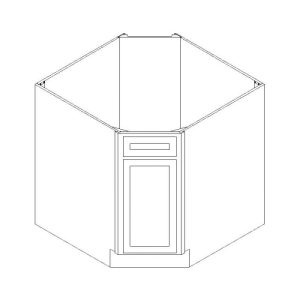 Diagonal Corner Sink Base Cabinet 42"