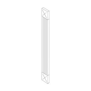 Montgomery Grey Elite Fluted Wall Filler 3"W x 36"H