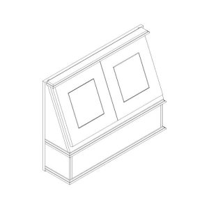 Montgomery Grey Elite Range Hood Front 36"W x 23-1/2"H