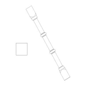 Vanderbilt Driftwood Grey Classic Split Post Leg 3"W x 36"H