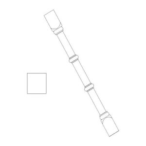 Vanderbilt Driftwood Grey Classic Split Post Leg 3"W x 42"H