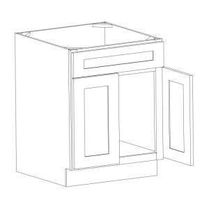 Vanderbilt Driftwood Grey Vanity Sink Base Cabinet 24"W