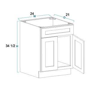 Vanity Sink Base Cabinet 24"