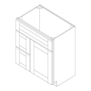 Vanderbilt Driftwood Grey Vanity Sink Base Drawer Right Cabinet 30"W