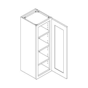 Montgomery Grey Elite Wall Cabinet 9"W x 42"H