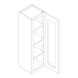 Vanderbilt Driftwood Grey Wall Cabinet 9"W x 42"H