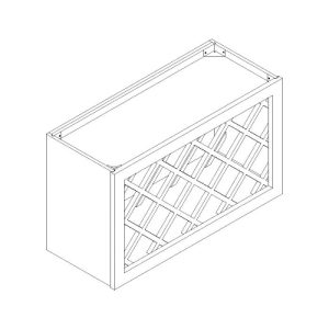 Montgomery Grey Elite Wall Wine Rack Cabinet 30"W x 18"H