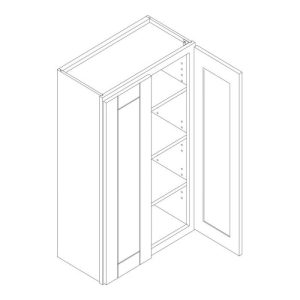 Vanderbilt Driftwood Grey Wall Cabinet 33"W x 42"H