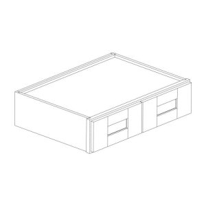 Vanderbilt Driftwood Grey Refrigerator Wall Cabinet 36"W x 18"H x 24"D