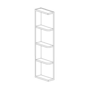Wall End Shelf Cabinet 6" x 36"