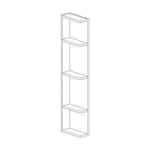 Wall End Shelf Cabinet 6" x 36"