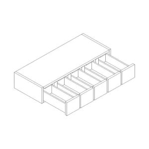 Montgomery Grey Elite Wall Spice Drawer Cabinet 30"W x 6"H