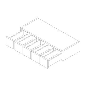 Vanderbilt Driftwood Grey Wall Spice Drawer Cabinet 30"W x 6"H