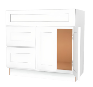 March Vanity Sink Base Drawer Cabinet 36" Left